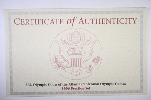 1996 US Mint Atlanta Olympics Commemorative Coins With Silver Dollar, COA - Picture 3 of 5