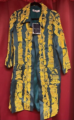 Oscar De La Renta Embroider pique Gazar Coat