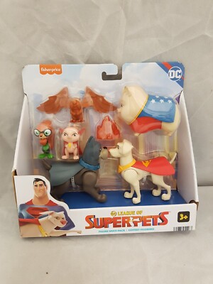 Fisher Price DC League of Super Pets 6 Spielfiguren Multipack Neu