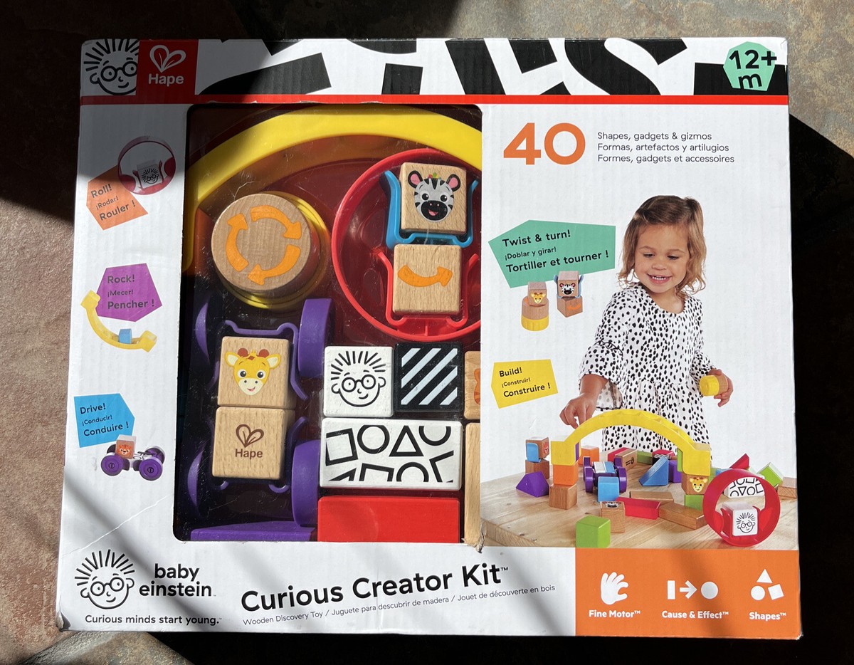 Baby Einstein Building Blocks - 40-Piece Wooden Stacking Toy For Toddlers