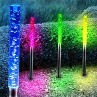 AußEnlampe Solarlampe Gartendeko Led Luftblasen Farbwechsel Gartenlampe 4Er Set