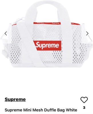 Supreme Mesh Mini Duffle Bag White