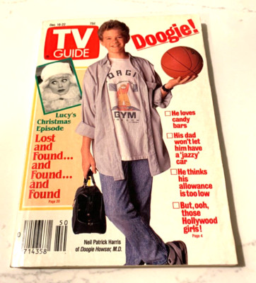 TV Guide December 1989 Neil Patrick Harris Doogie Howser Lucy's Xmas Episode