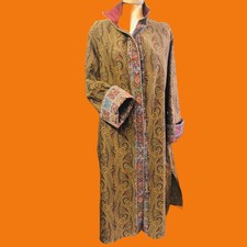 Paisley Rust Men’s Woman’s Long Pockets Coat Ethnic,wizard, Magic,festival 12/14
