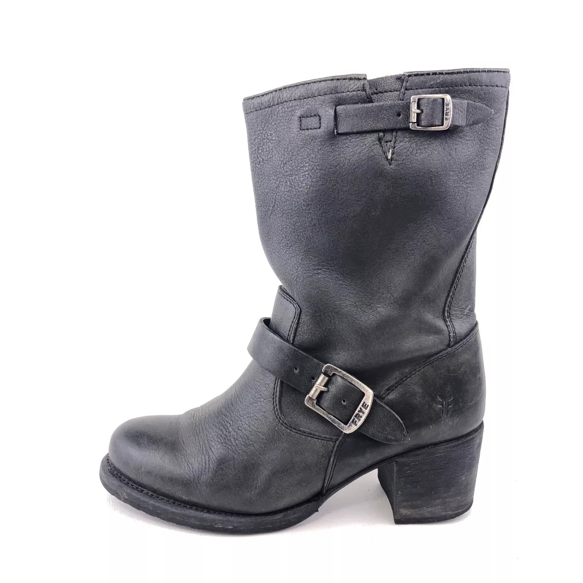 Short black moto cheap boots women's