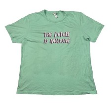 The Future Is Inclusive Equality T-Shirt Statement Tee Bella + Canvas Green XL