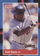 1988 Donruss Chili Davis #313 Tying Variation Error Card
