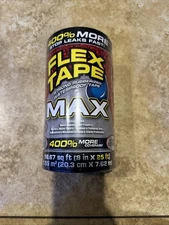 New roll Flex Tape Max black 8in X 25ft