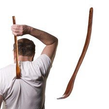 Wooden Back Scratcher, Extended Curved Handle Convenient Pratical 17 Inch Long H