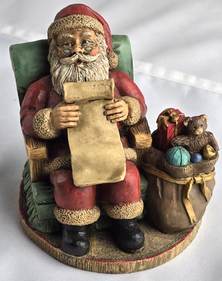 Vintage Wangs International 1991 Santa Claus In Chair Figurine