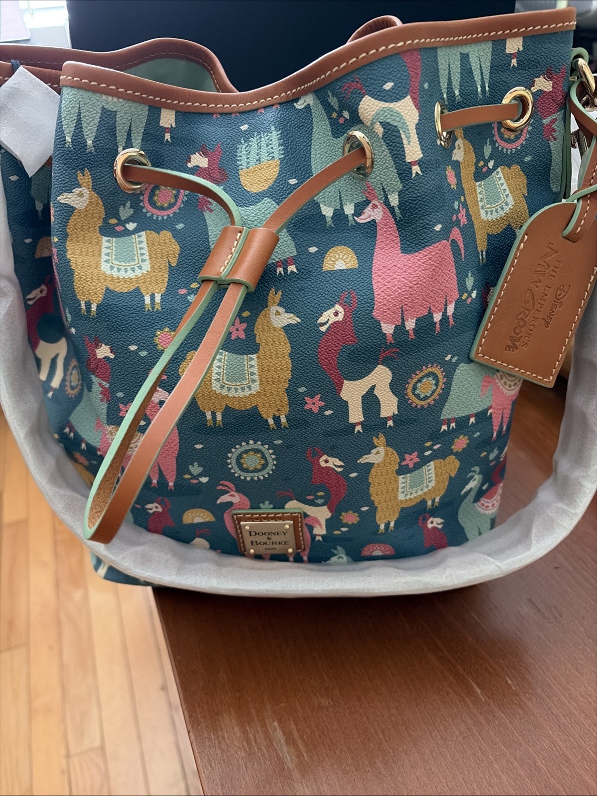 NEW Disney Parks Dooney & Bourke Kuzco Llamas Emperor's New Groove Drawstring