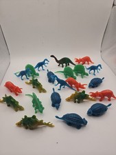 Vtg 1960s Plastic Dinosaur Figure Bundle 23 Pc Lot Stegosaurus MPC Marx Style