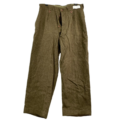 Vintage Belgian Army Pants Men's 30x26* Wool Military Surplus