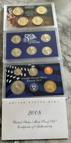2008 S and 2009 S US Mint Proof Sets- Clad - Picture 2 of 18