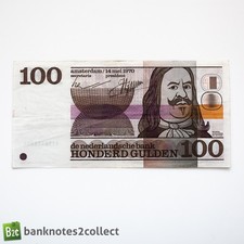 NETHERLANDS: 1 x 100 Dutch Guilder Banknote.