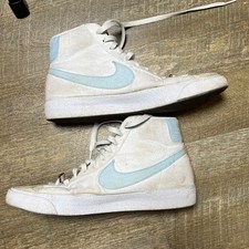 Nike Blazer Mid '77 IndigoWomen's Shoes White Light Blue Embroidered Fig