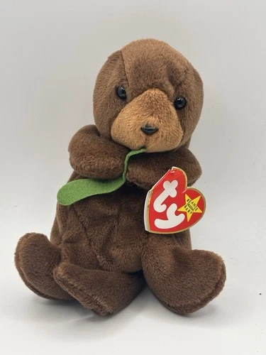 Ty Beanie Baby Babies Vintage 1995 Seaweed The Otter With Tags Style - 4080