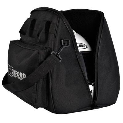 Oxford Lid Stash Fleece Lined Helmet Bag In Black - Motorcycle / Motorbike / MC