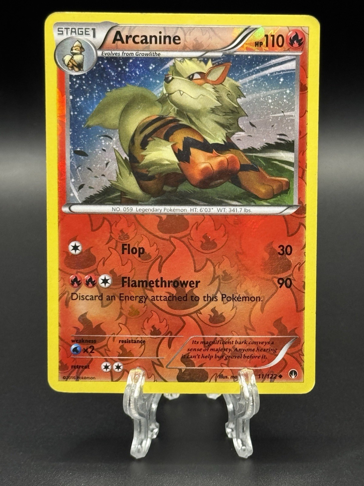 Arcanine 11/122 XY Breakpoint Reverse Holo Pokemon TCG