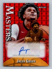 Jalen Green 2024-25 Finest #MA-JG Masters Autographs Red Geometric Refractor #/5