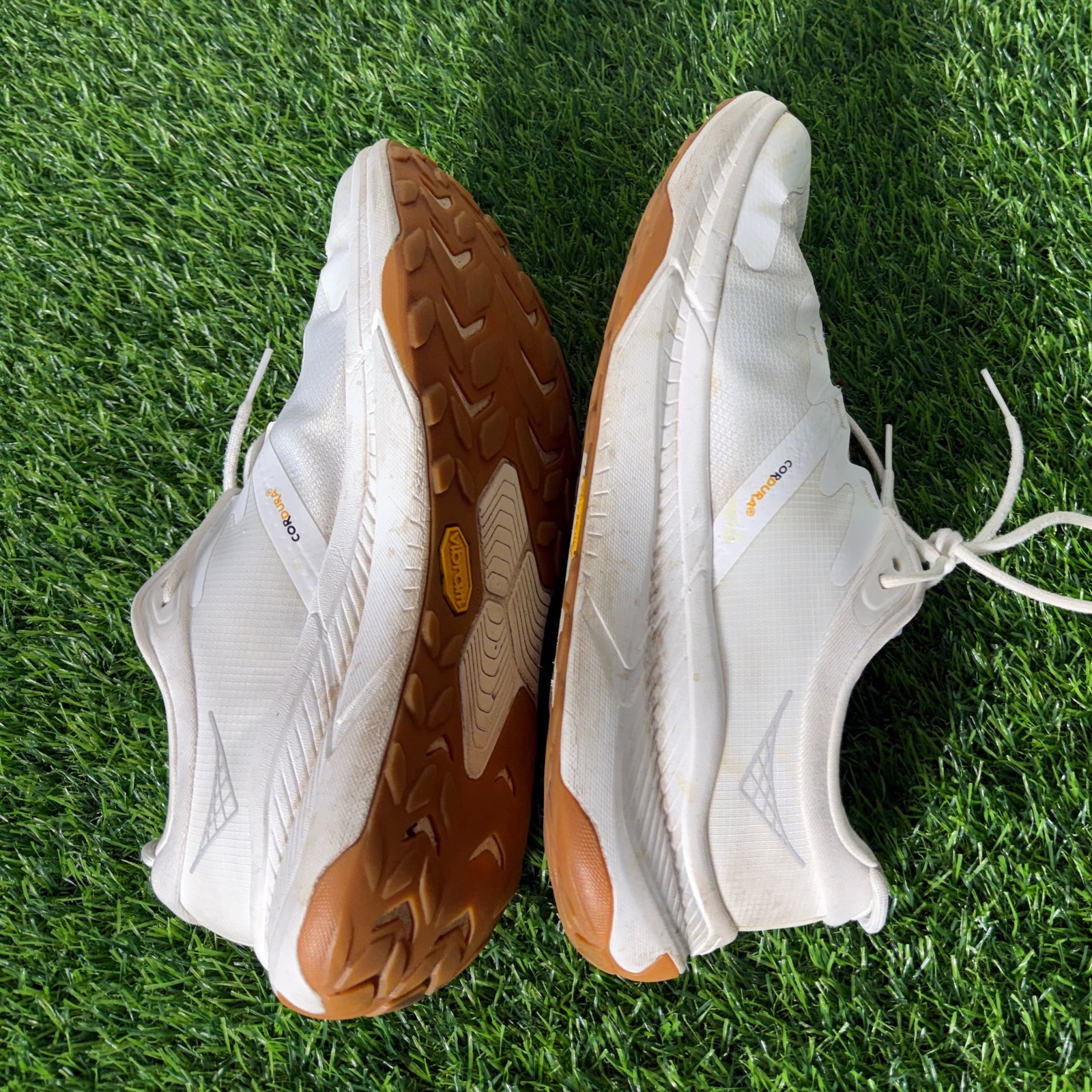 HOKA Women's Transport Casual Walking Shoe in White/Gum thumbnail 6