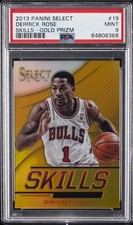 2013 PANINI SELECT SKILLS GOLD PRIZM #19 DERRICK ROSE 2/10 PSA 9