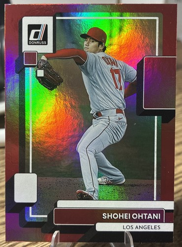 SHOHEI OHTANI 2022 Donruss Holo Red Pitching Variation DODGERS/ANGELS