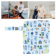 3Pcs Baby Cloth Diaper Wet Dry Bag Water Resistant Dual Pocket Breathable