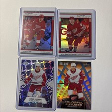 Red Wings Lot Of 4 Copp Brandsegg-Nygard Lucas Raymond Ice Allure O Pee Chee