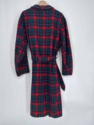 Vintage Pendleton Robe Mens XL Kilgore Tartan Wool Plaid Belted Made USA 1960s - Picture 7 of 23