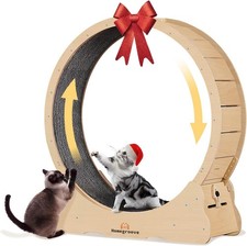 Homegroove Cat Exercise Wheel for Indoor Cats 47" Large XL Silent Running Spinne