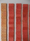 Vintage 1940's lot 180 Halsam American toy bricks pressed wood red & tan — photo 2