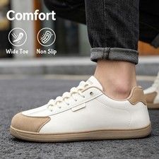 Men's Wide Last Casual Shoes Lightweight Comfortable Flat Shoes Non-slip Walking
