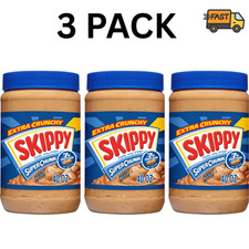 Skippy Super Chunk Peanut Butter 40 oz Jars 3...