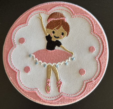 Ballerina-EMBROIDERED IRON-ON/SEW-ON PATCH NEW
