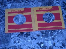 45 RPM COMPANY SLEEVES. ORIGINAL LOT OF TWO COLUMBIA "RED OUTS".