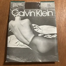 Vintage Calvin Klein Ultra Sheer Pantyhose 620 Lycra Control Top Size B Sable