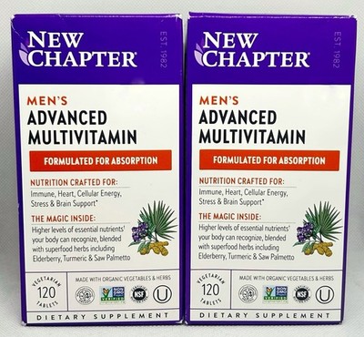 New Chapter Men s Advanced Multivitamin (2x120=240 Vegetarian Tablts)NONGMO 8/27