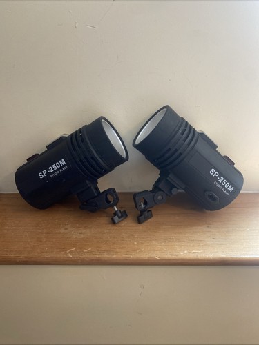 Lot 2 Professional Photography Studio Lights Lighting SP-250M Flash Bulbs WORKS