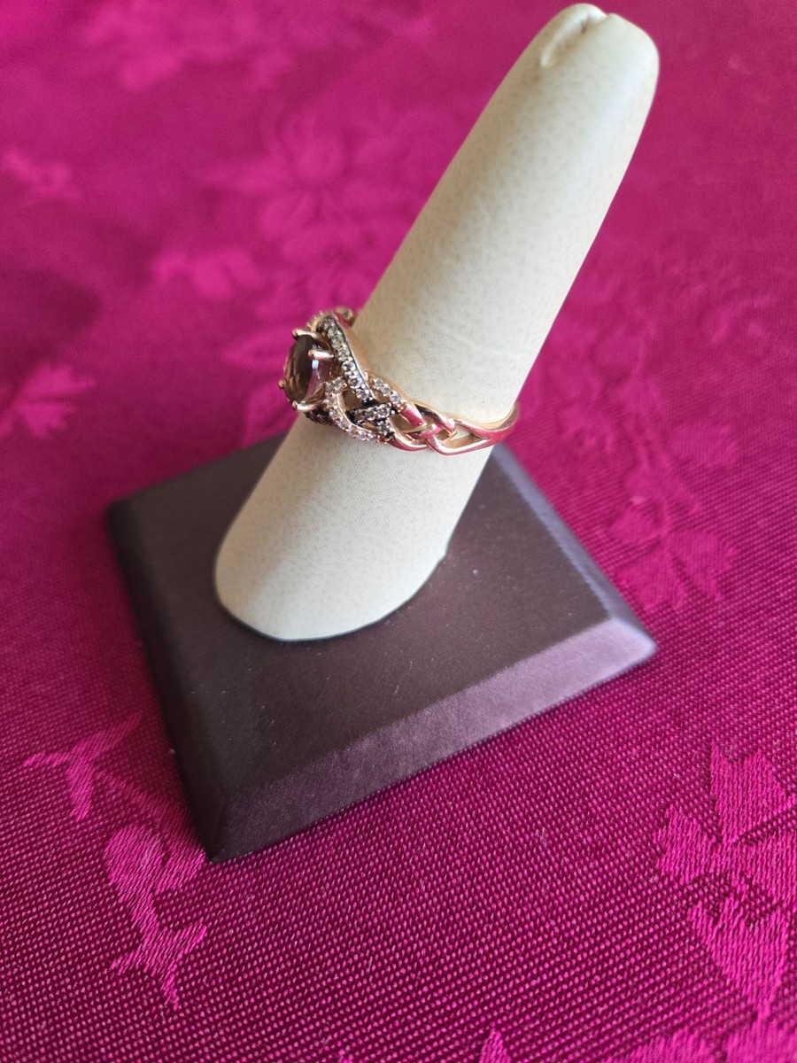 Le Vian 14K Strawberry Gold Chocolate Smoky Quartz Ring W