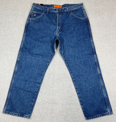 Wrangler Riggs FR Jeans Men's 40x30 Relaxed Fit Blue Denim HRC2 2112 NWT