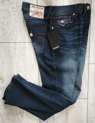 TRUE RELIGION Jeans RICKY SN FLAP STRAIGHT Men's Denim Pants Size 32 NEW with TAGS