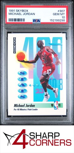 1991 SKYBOX #307 MICHAEL JORDAN BULLS HOF PSA 10