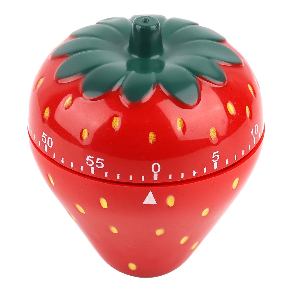 Strawberry Shaped Kitchen Timer Loud Ring 60 Minutes For Kitchen