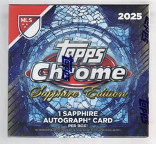 2025 TOPPS CHROME MLS SAPPHIRE EDITION SOCCER FACTORY SEALED HOBBY BOX
