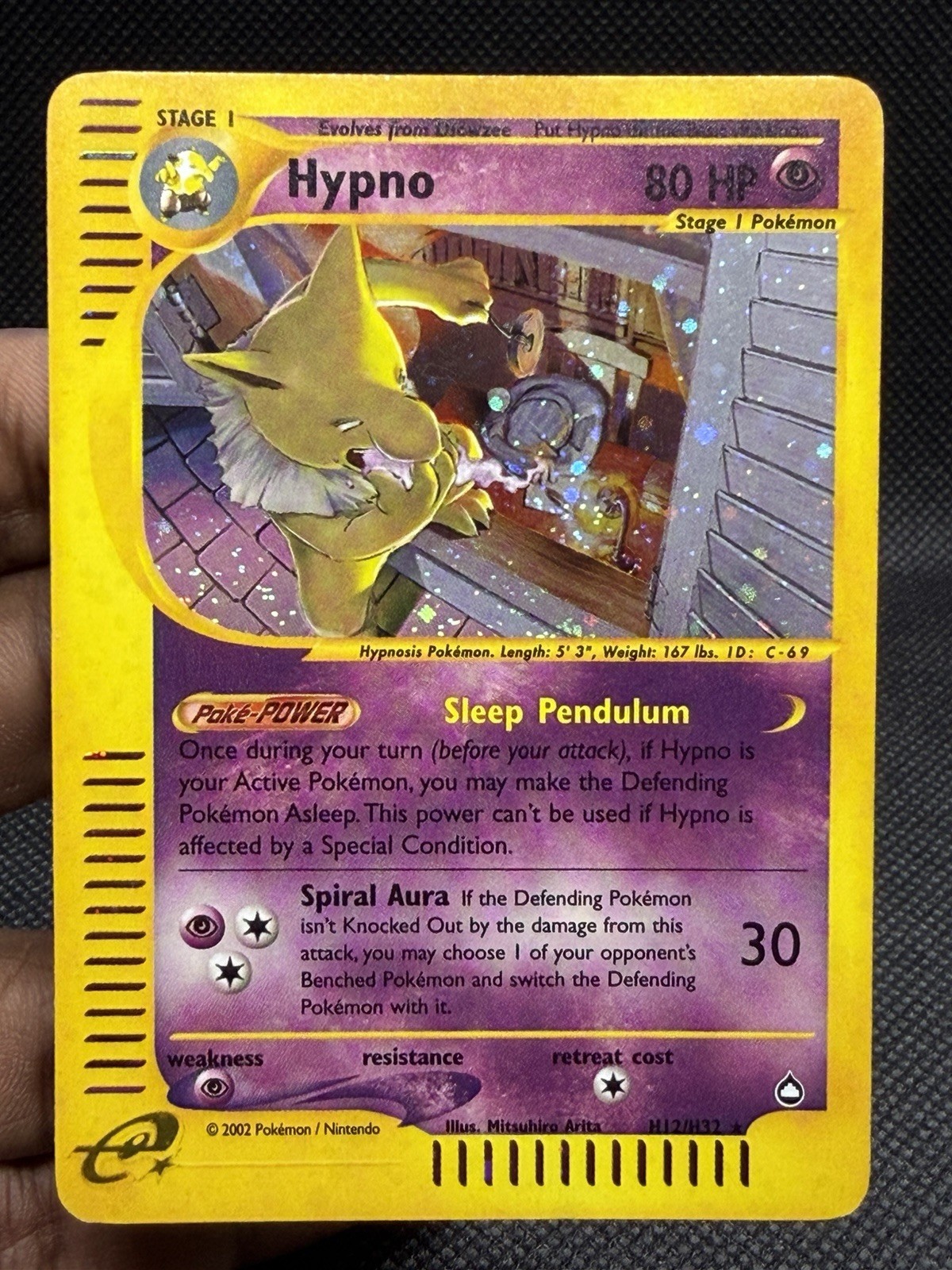 Hypno H12/H32 Pokemon Aquapolis WOTC Holo E-Reader [LP-]