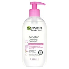 Garnier Micellar Gel Face Wash For Sensitive Skin 200 ml (Pack of 1), WHITE 