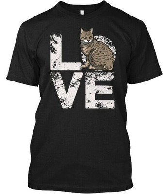 Love Pixie Bob Cat - T-Shirt Made in the USA Size S to 5XL