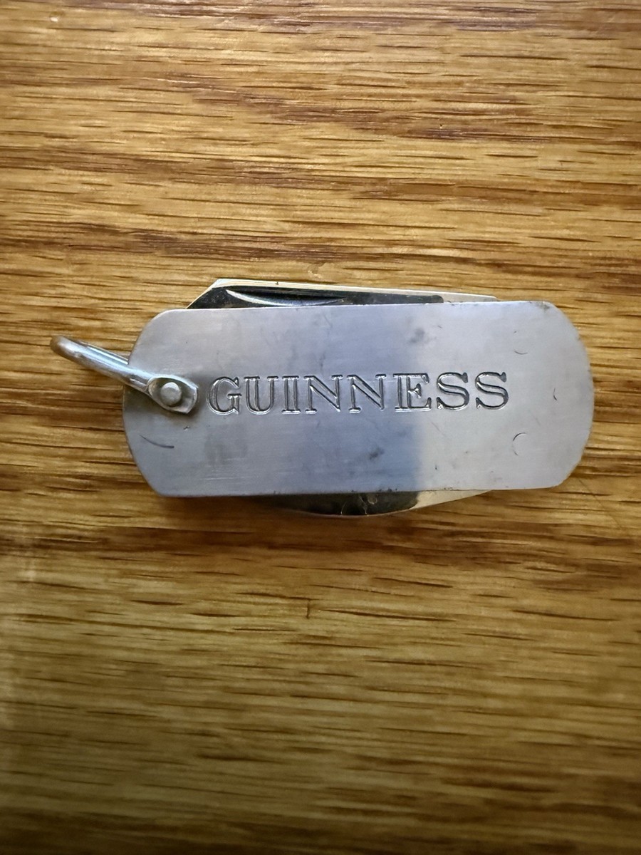 Guinness Advertising-Key Ring- Opener/Knife Stainless Steel