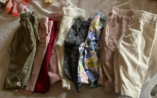 Baby Girl Lot 9 Pieces Pants Bottoms Size 0-3 Months